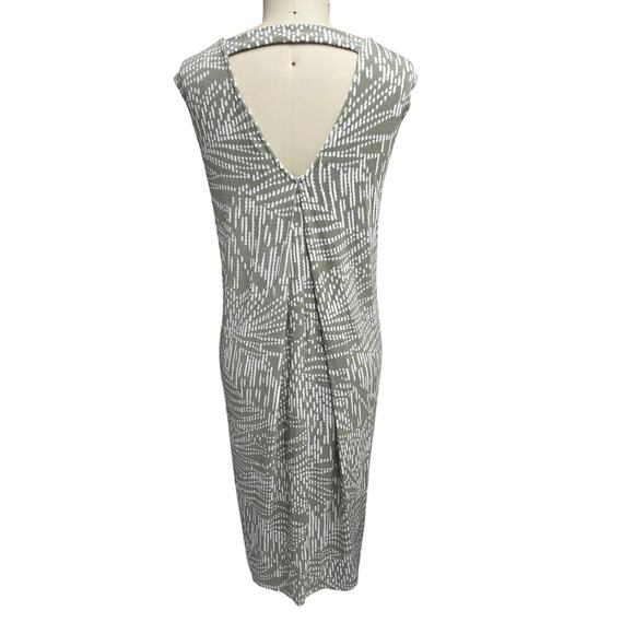 Chicos Travelers Abstract Print Dress Green White No Wrinkle NWT 3 - Picture 3 of 6
